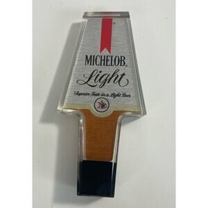 Vintage Acrylic MIchelob Light Beer Tap Handle -Black and Brown Design
